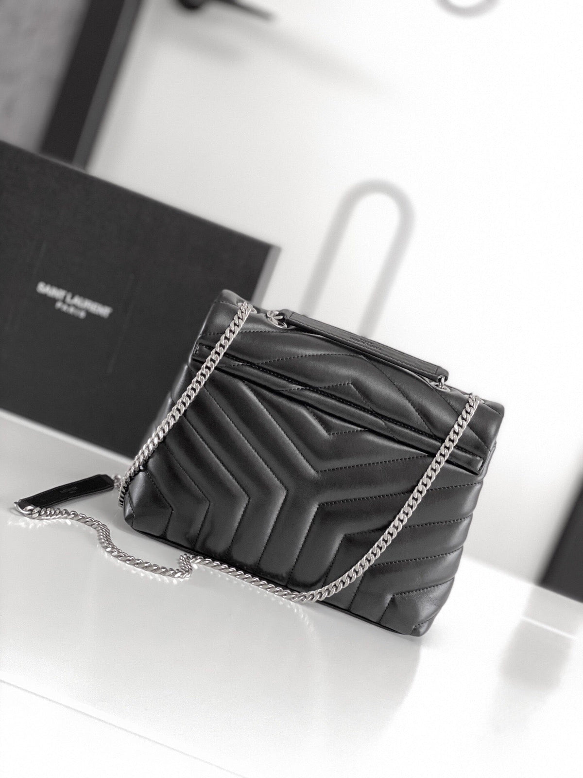 Quilted Leather Chain Shoulder Bag