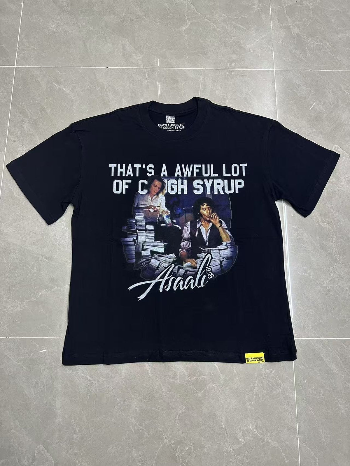 THAT'S A AWFUL LOT OF COUGH SYRUP Front & Back Graphic Short-Sleeve T-Shirt — front